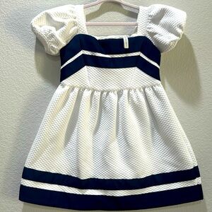 Janie and Jack, Size 4, Navy blue and White Dress